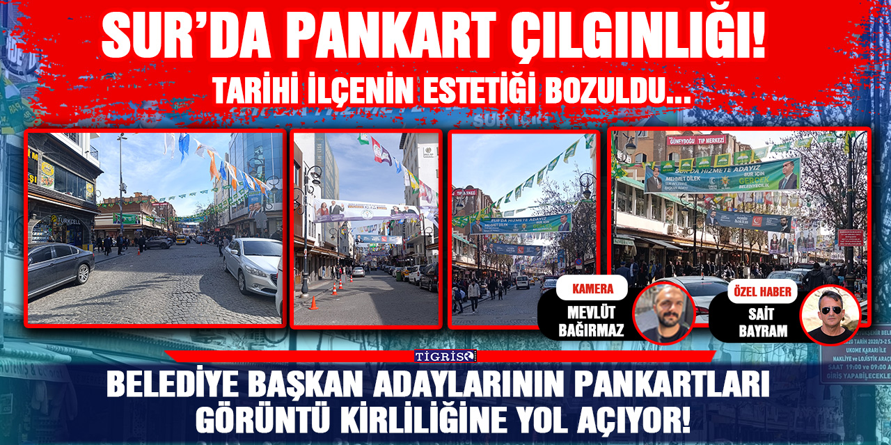 VİDEO - Belediye Başkan adaylarının pankartları görüntü kirliliğine yol açıyor!