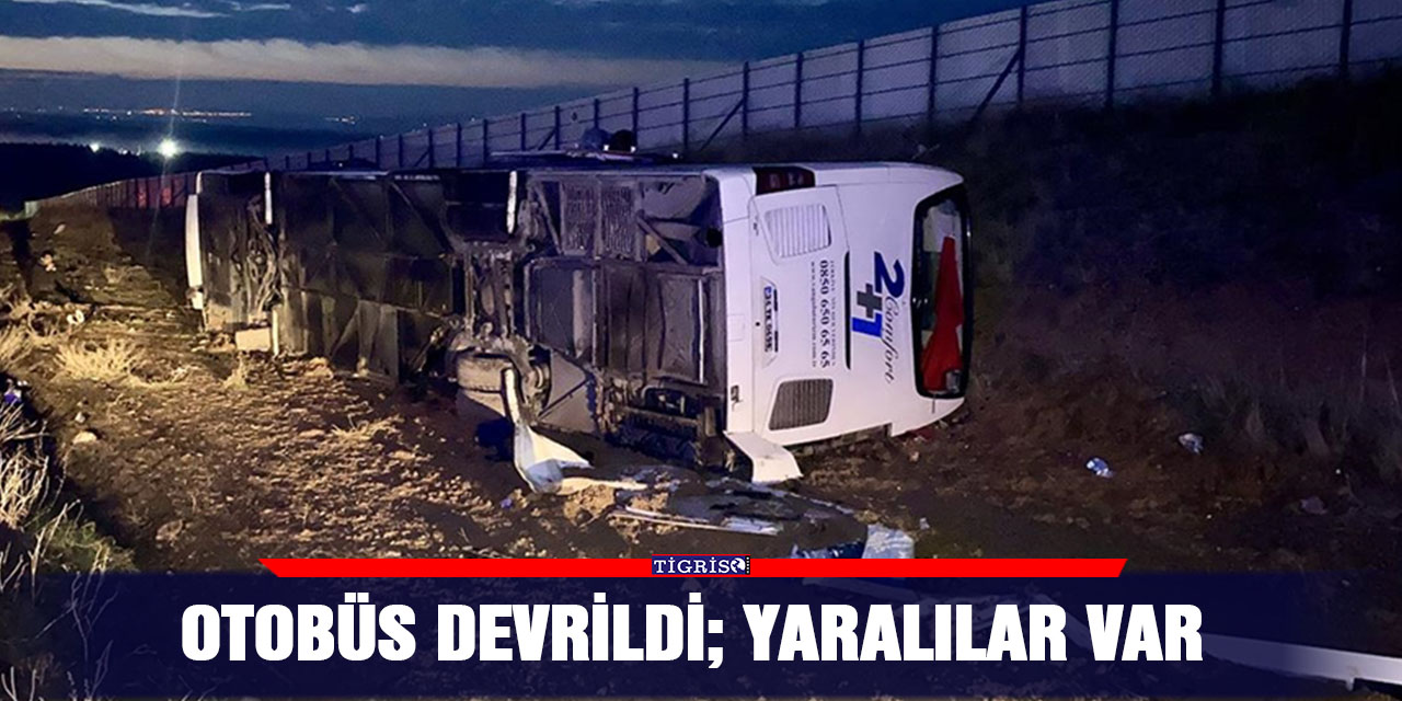 Otobüs devrildi; Yaralılar var