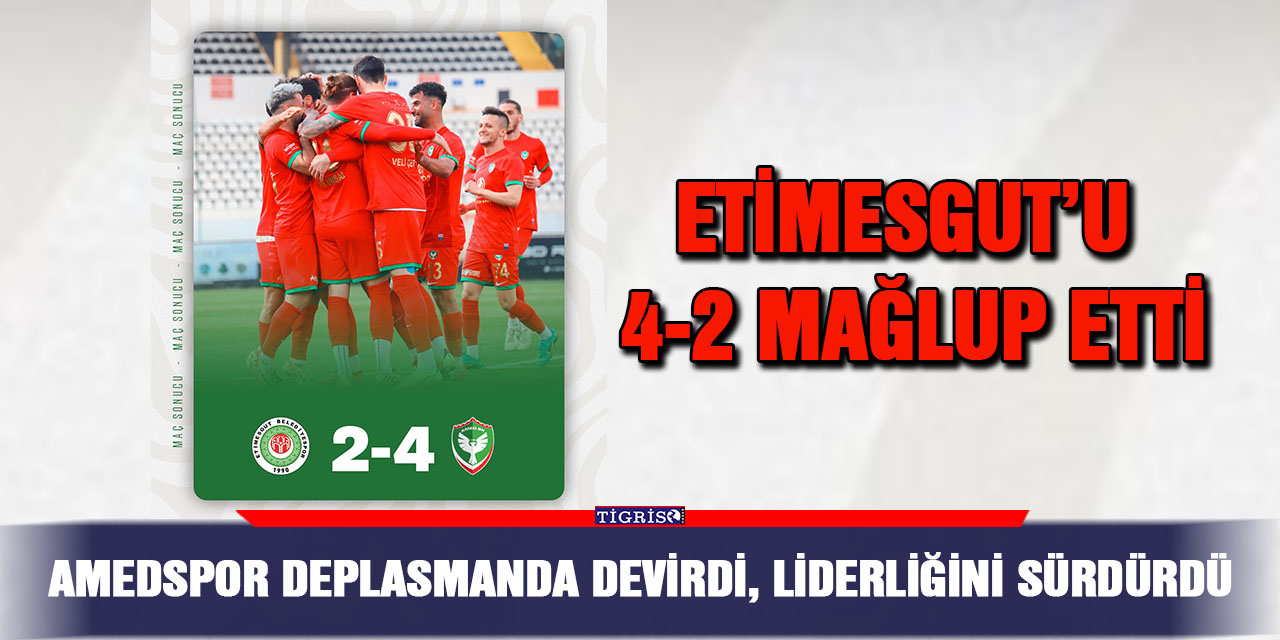 Amedspor deplasmanda devirdi, liderliğini sürdürdü
