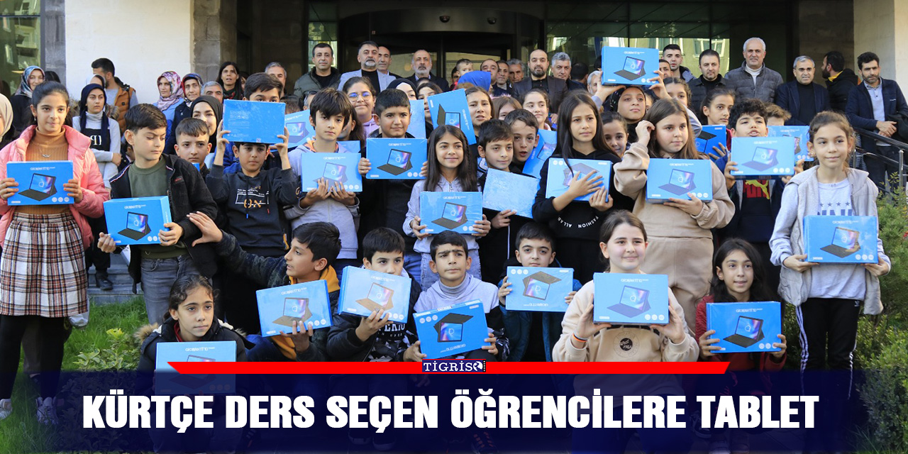 Kürtçe ders seçen öğrencilere tablet
