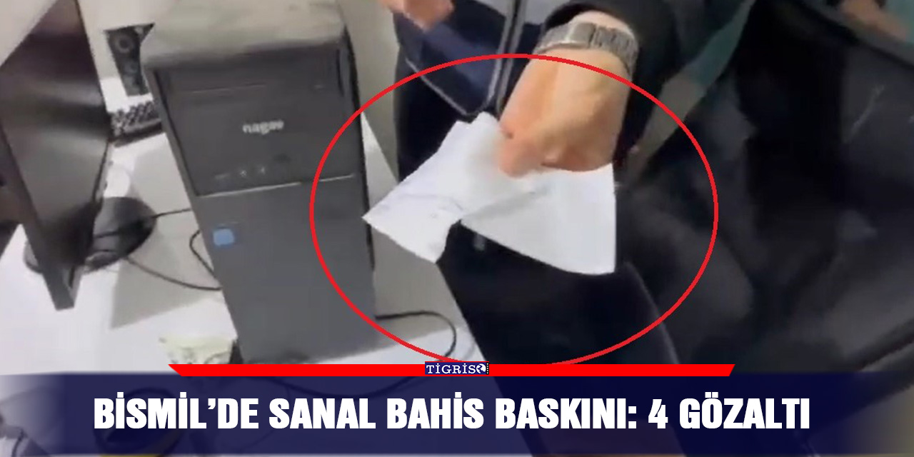 Bismil’de sanal bahis baskını: 4 gözaltı