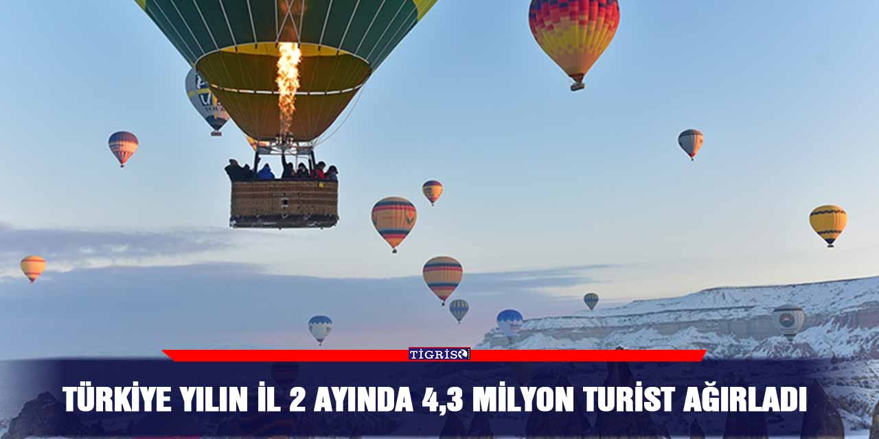 Türkiye yılın il 2 ayında 4,3 milyon turist ağırladı