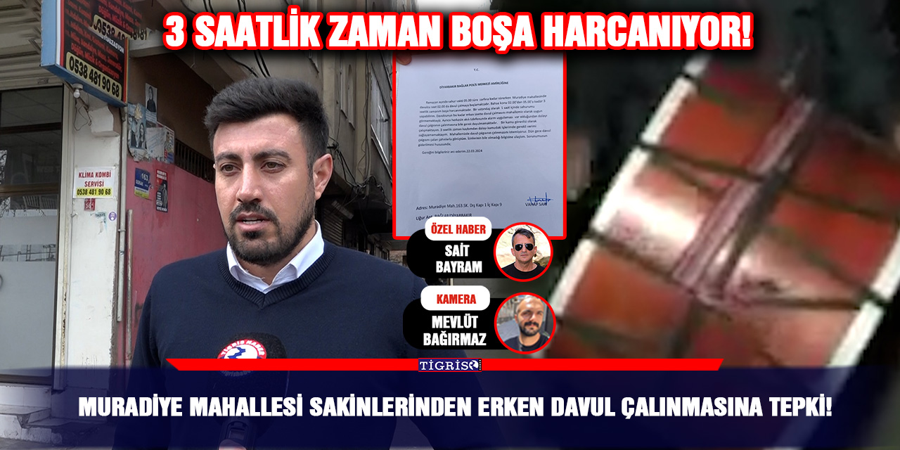 VİDEO - Muradiye Mahallesi sakinlerinden erken davul çalınmasına tepki!