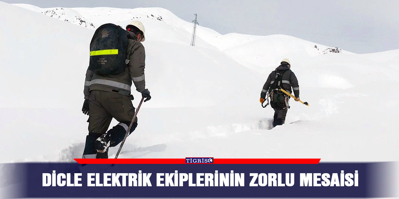 Dicle Elektrik ekiplerinin zorlu mesaisi