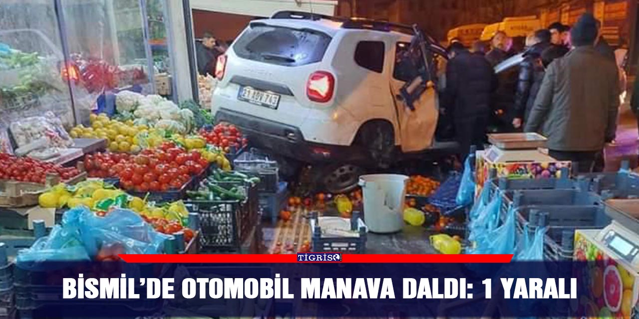 Bismil’de otomobil manava daldı: 1 yaralı