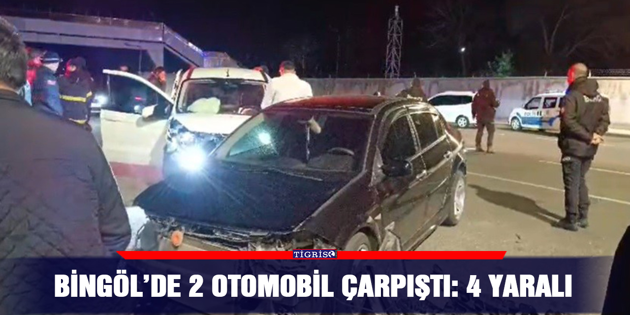 Bingöl’de 2 otomobil çarpıştı: 4 yaralı