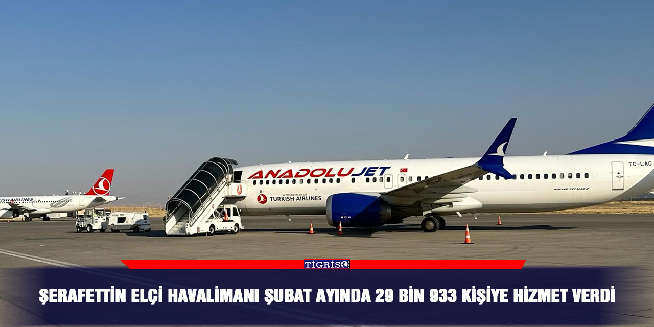 Şerafettin Elçi Havalimanı Şubat ayında 29 bin 933 kişiye hizmet verdi