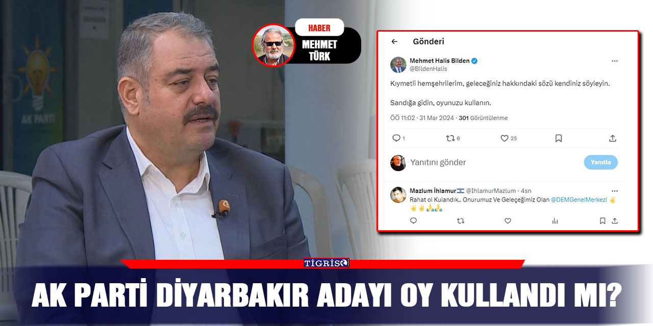 AK Parti Diyarbakır adayı oy kullandı mı?