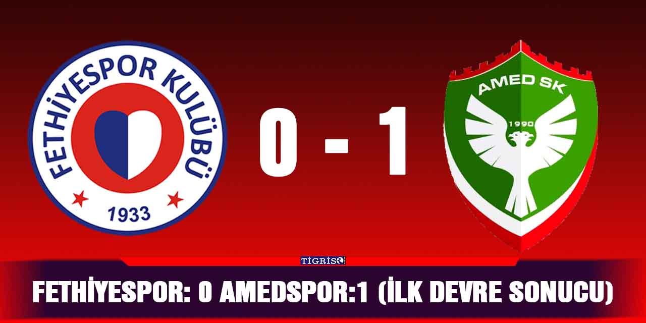 Fethiyespor: 0 Amedspor:1 (İlk devre sonucu)