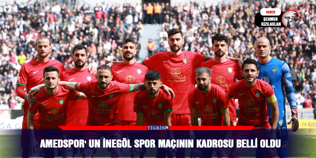 Amedspor'un İnegöl spor maçının kadrosu belli oldu