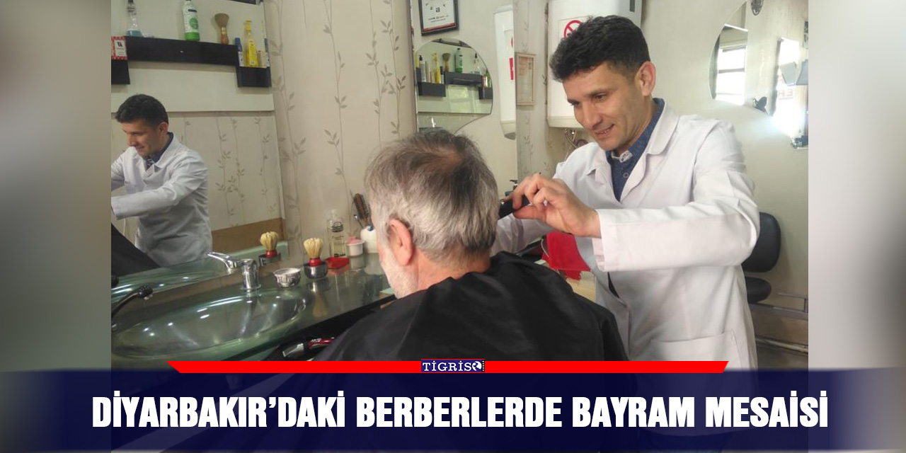 Diyarbakır’daki berberlerde bayram mesaisi