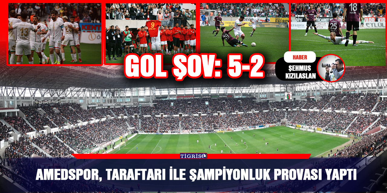 Amedspor, taraftarı ile şampiyonluk provası yaptı