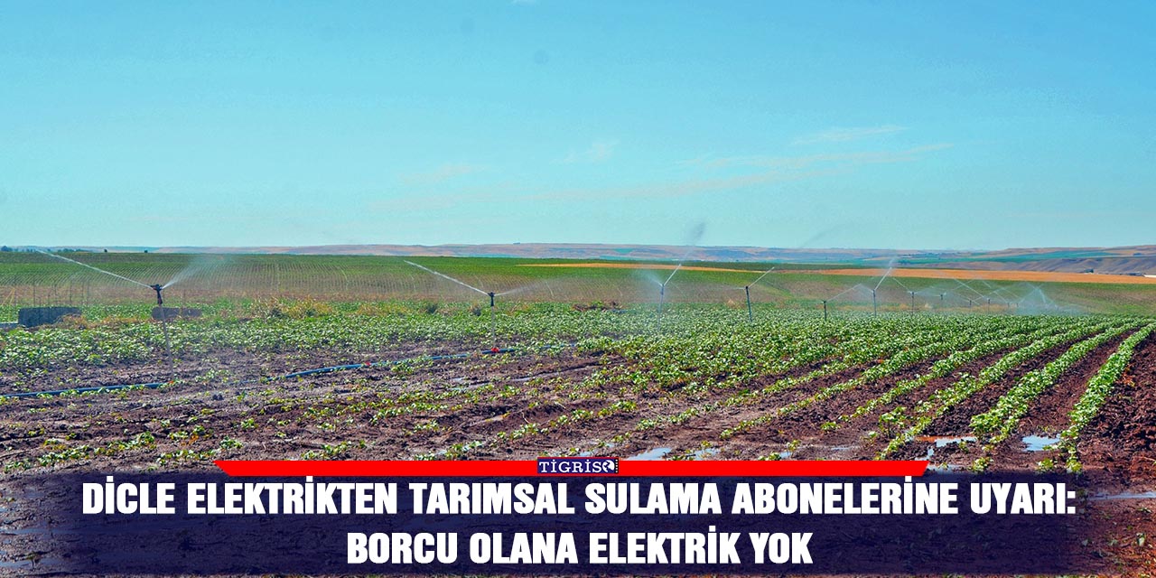 Dicle Elektrikten tarımsal sulama abonelerine uyarı