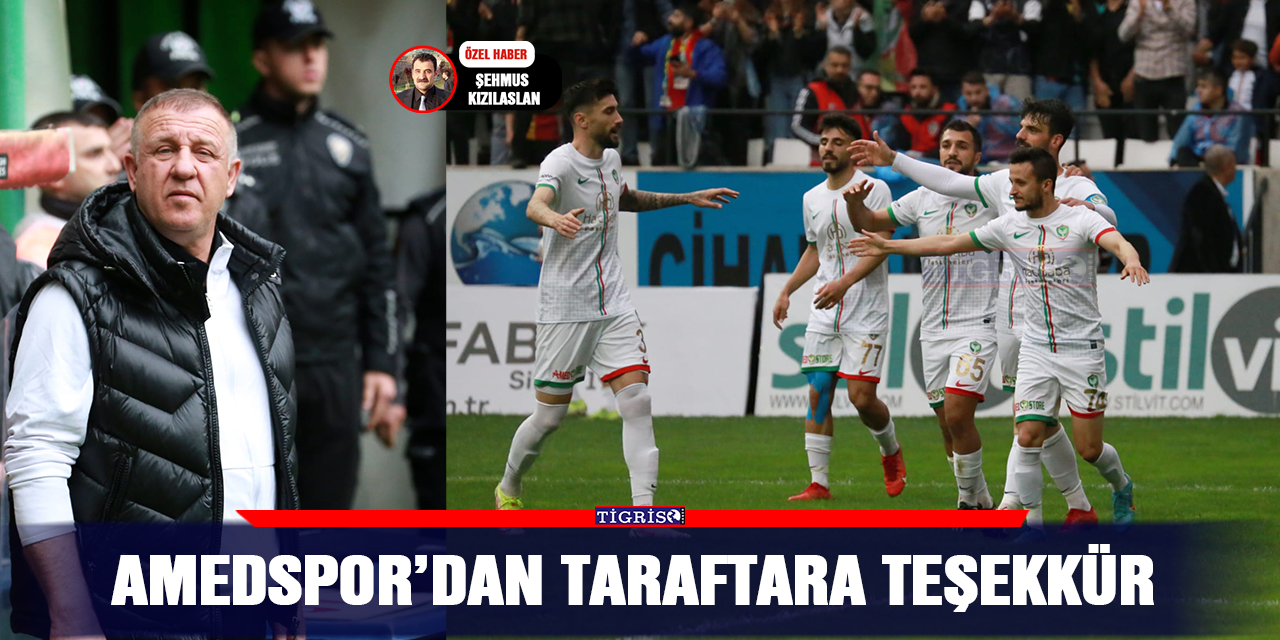 Amedspor’dan taraftara teşekkür