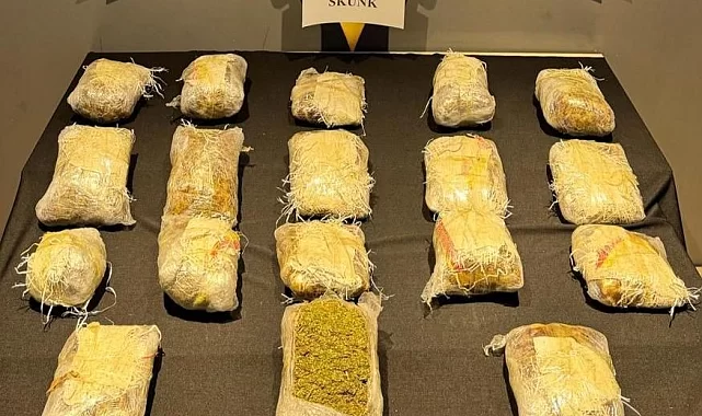 11 kilo 15 gram skunk ele geçirildi