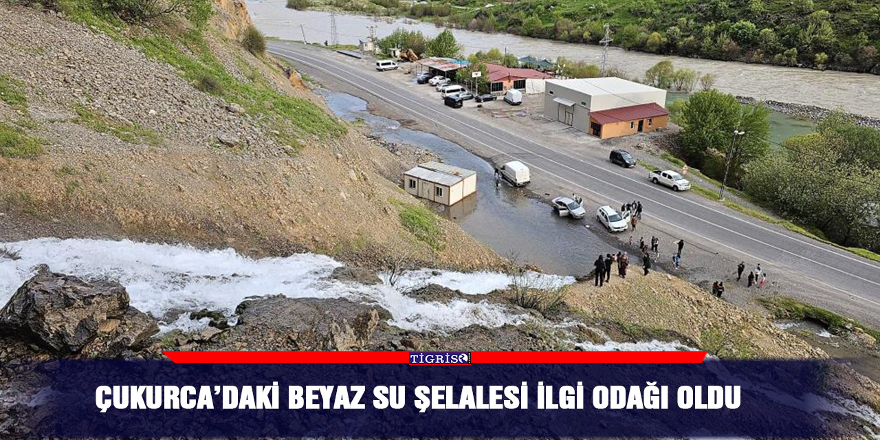 Çukurca’daki Beyaz Su Şelalesi ilgi odağı oldu