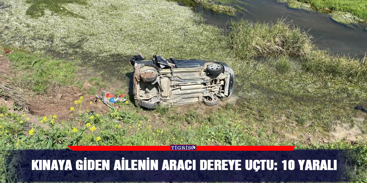Kınaya giden ailenin aracı dereye uçtu: 10 yaralı
