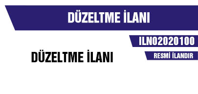 DÜZELTME İLANI