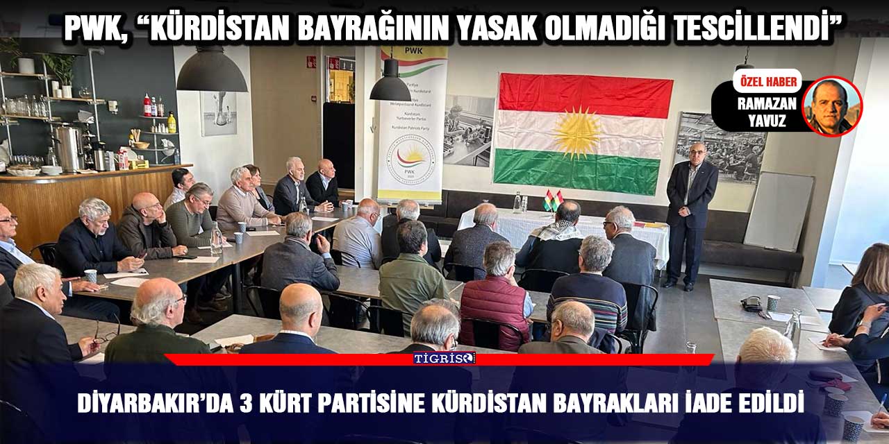 Diyarbakır’da 3 Kürt partisine Kürdistan bayrakları iade edildi