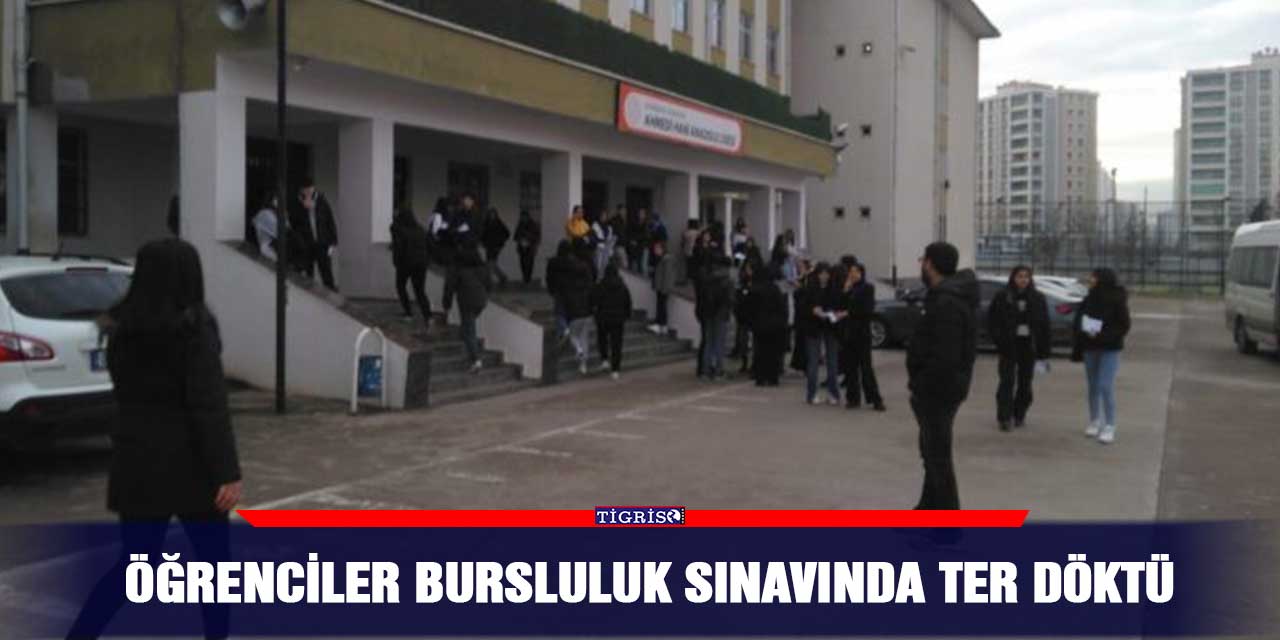 Öğrenciler bursluluk sınavında ter döktü