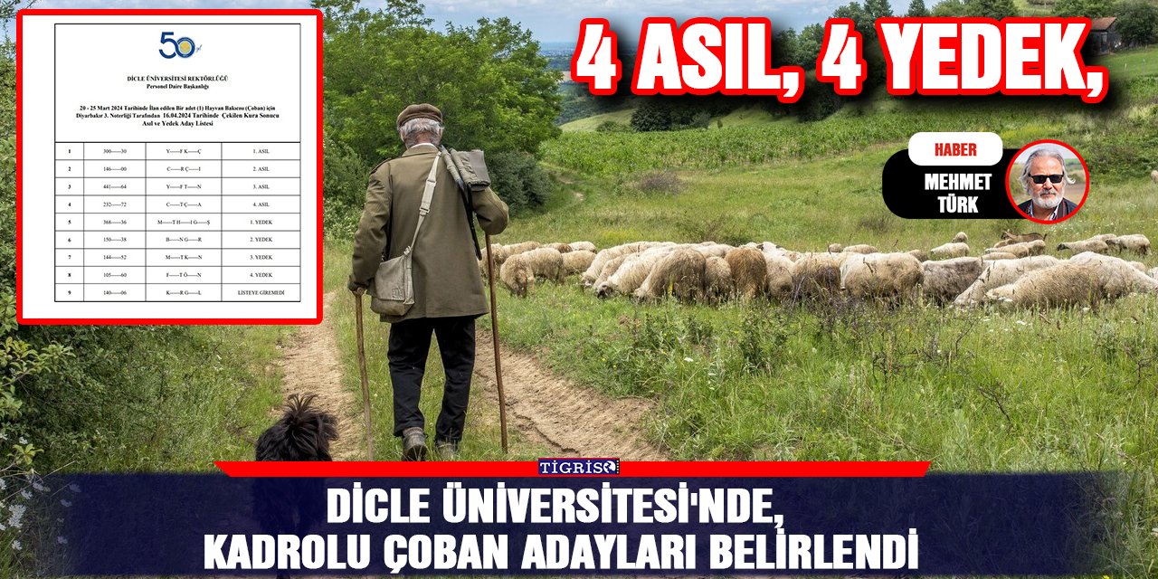 Dicle Üniversitesi'nde, kadrolu çoban adayları belirlendi