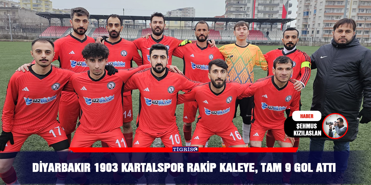 Diyarbakır 1903 Kartalspor rakip kaleye, tam 9 gol attı