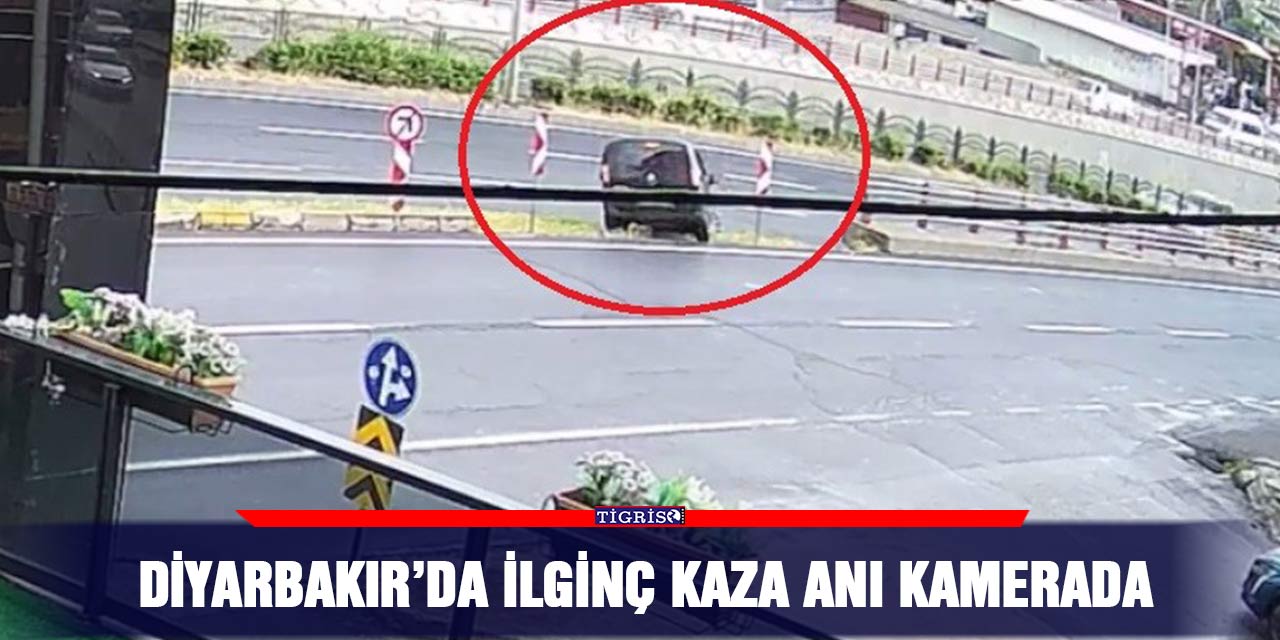 VİDEO - Diyarbakır’da ilginç kaza anı kamerada