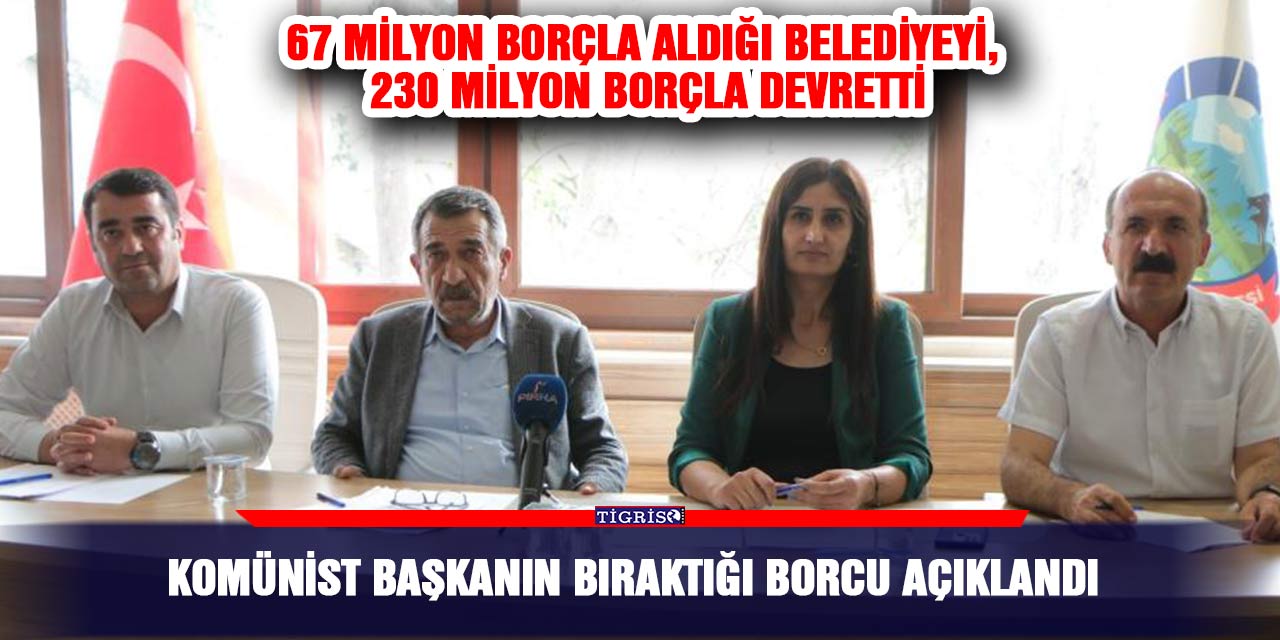 Komünist Başkanın bıraktığı borcu açıklandı