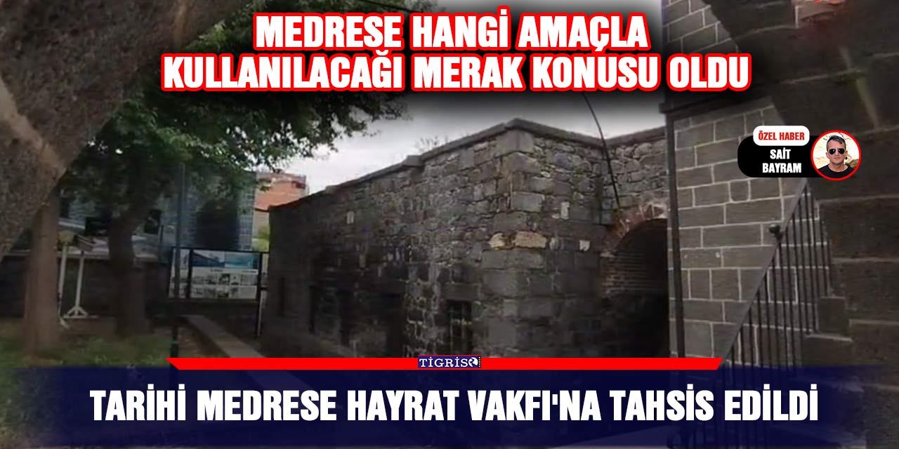 VİDEO - Tarihi Medrese Hayrat Vakfı'na tahsis edildi