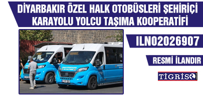 S.S. ÖZ DİYARBAKIR ÖZEL HALK OTOBÜSLERİ ŞEHİRİÇİ KARAYOLU YOLCU TAŞIMA KOOPERATİFİ DUYURUSU