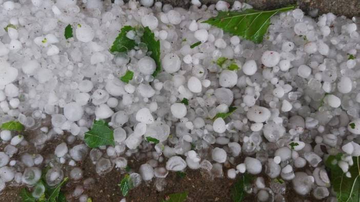 Siirt'te ceviz büyüklüğünde dolu yağdı