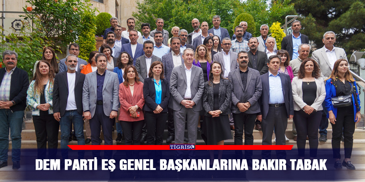 DEM Parti Eş Genel Başkanlarına bakır tabak