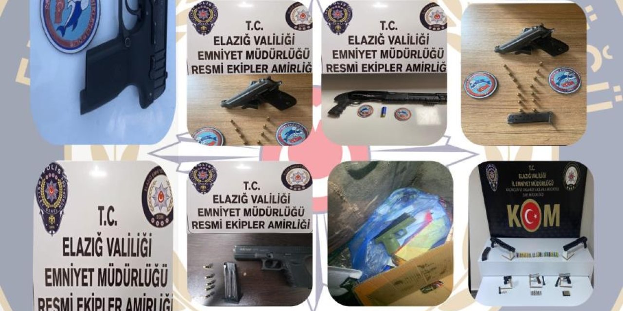 Elazığ’da 19 ruhsatsız silah ele geçirildi