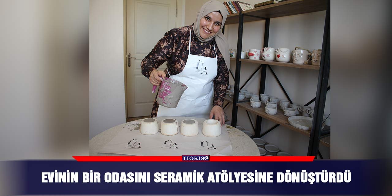 Evinin bir odasını seramik atölyesine dönüştürdü