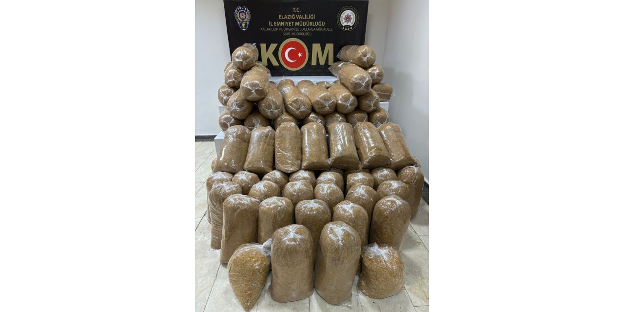Elazığ’da 425 kilo kaçak tütün ele geçirildi