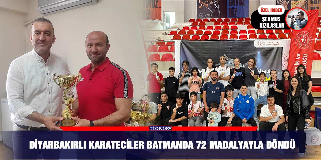 Diyarbakırlı karateciler Batmanda 72 madalyayla döndü