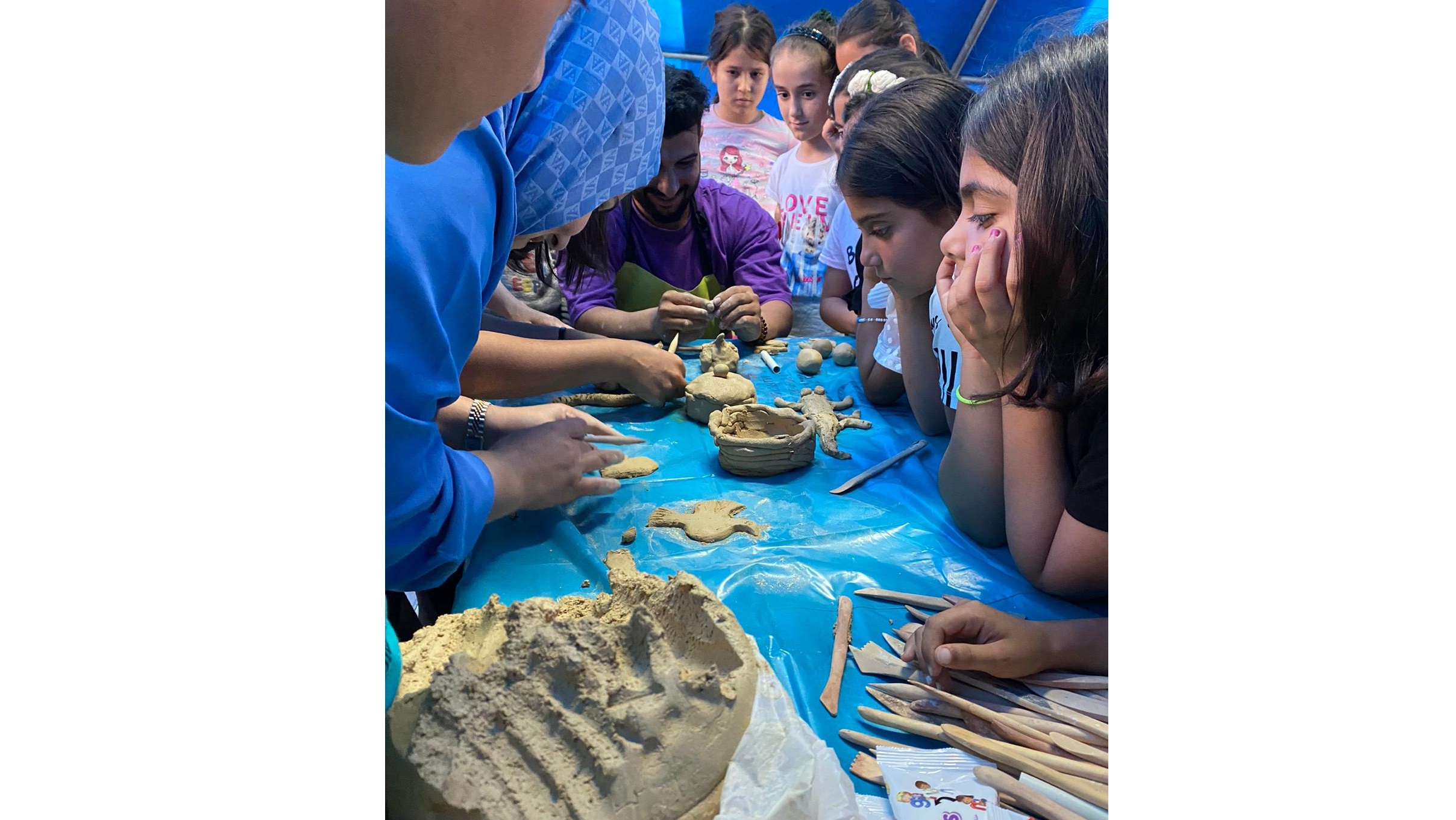 Konteyner kentte seramik atölyesi gerçekleştirildi