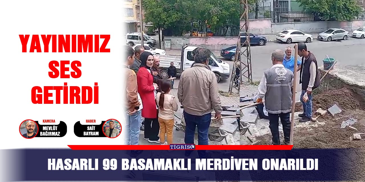 VİDEO - Hasarlı 99 basamaklı merdiven onarıldı