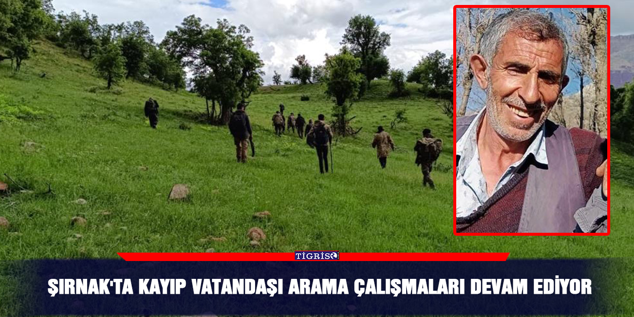 Şırnak'ta kayıp vatandaşı arama çalışmaları devam ediyor