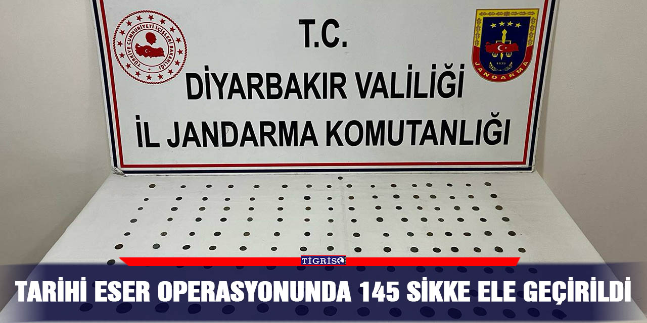 Tarihi eser operasyonunda 145 sikke ele geçirildi