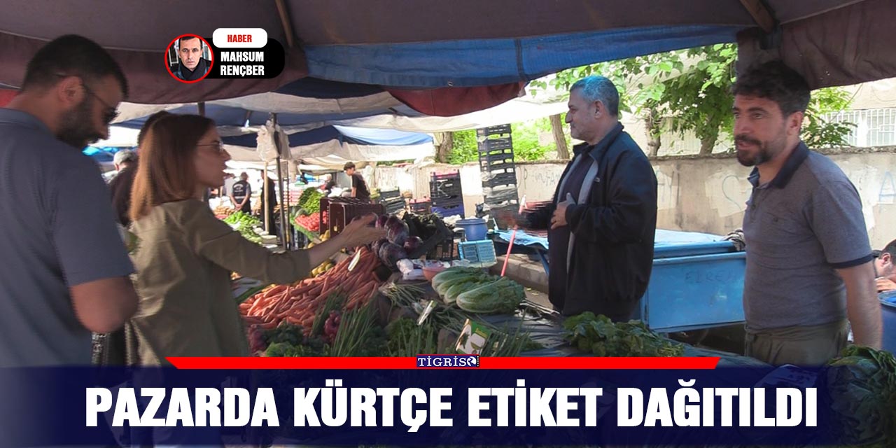 VİDEO - Pazarda Kürtçe etiket dağıtıldı