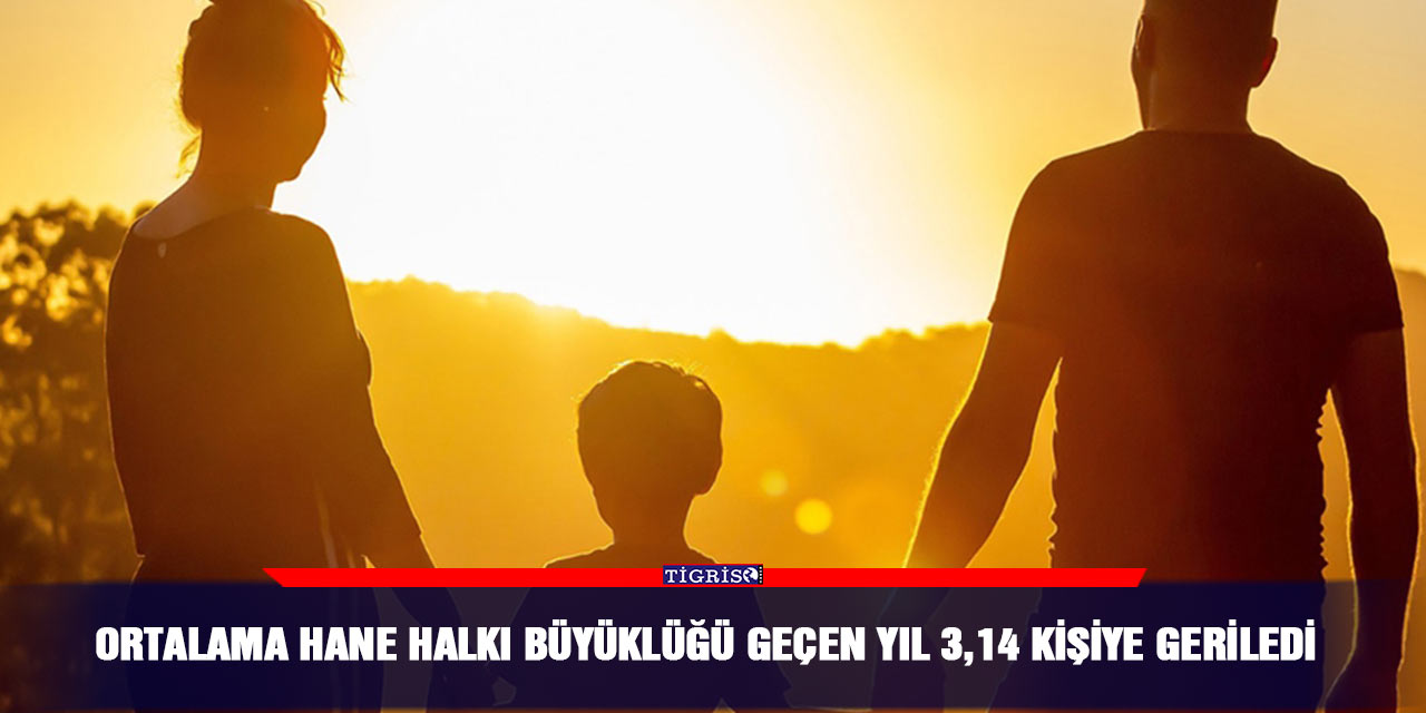 Ortalama hane halkı büyüklüğü geçen yıl 3,14 kişiye geriledi