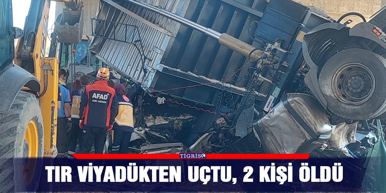 TIR viyadükten uçtu, 2 kişi öldü