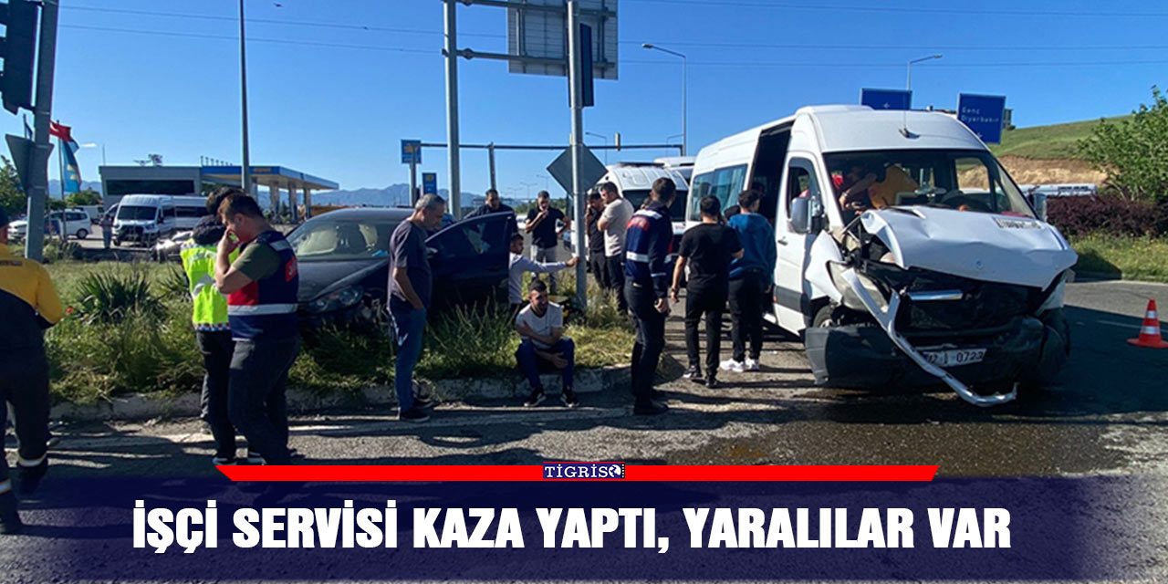 İşçi servisi kaza yaptı, yaralılar var