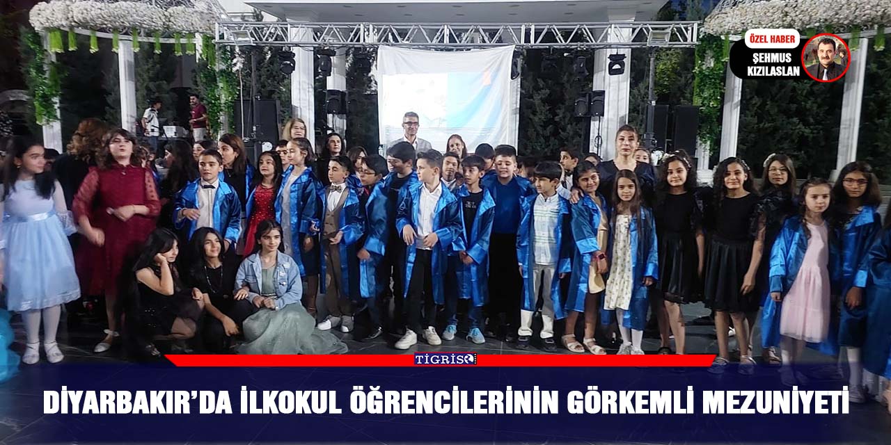 Diyarbakır’da ilkokul öğrencilerinin görkemli mezuniyeti