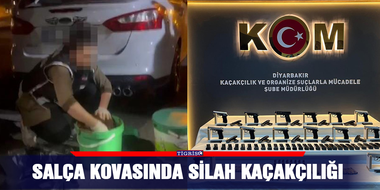VİDEO - Salça kovasında silah kaçakçılığı