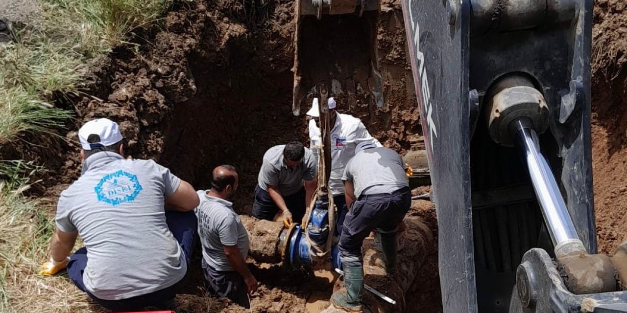 Çemisalat grup içme suyu isale hattındaki arıza giderildi
