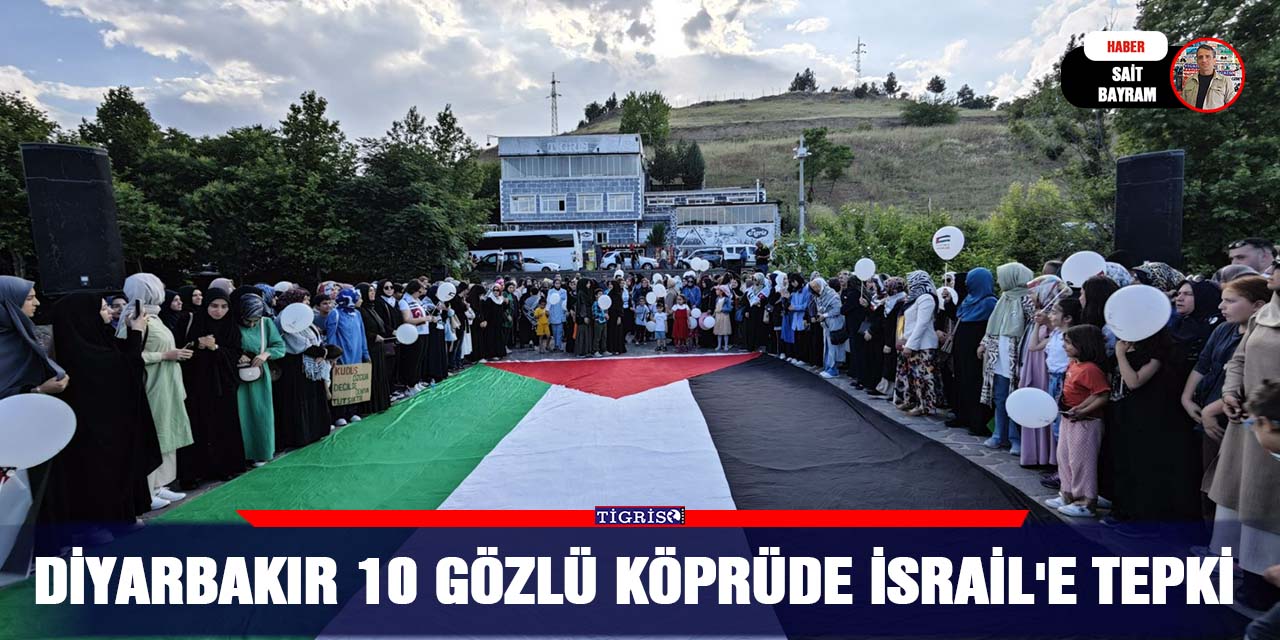 Diyarbakır 10 Gözlü Köprüde İsrail'e tepki