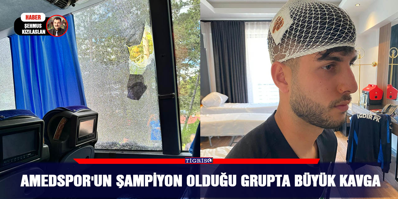 VİDEO - Amedspor'un şampiyon olduğu grupta büyük kavga