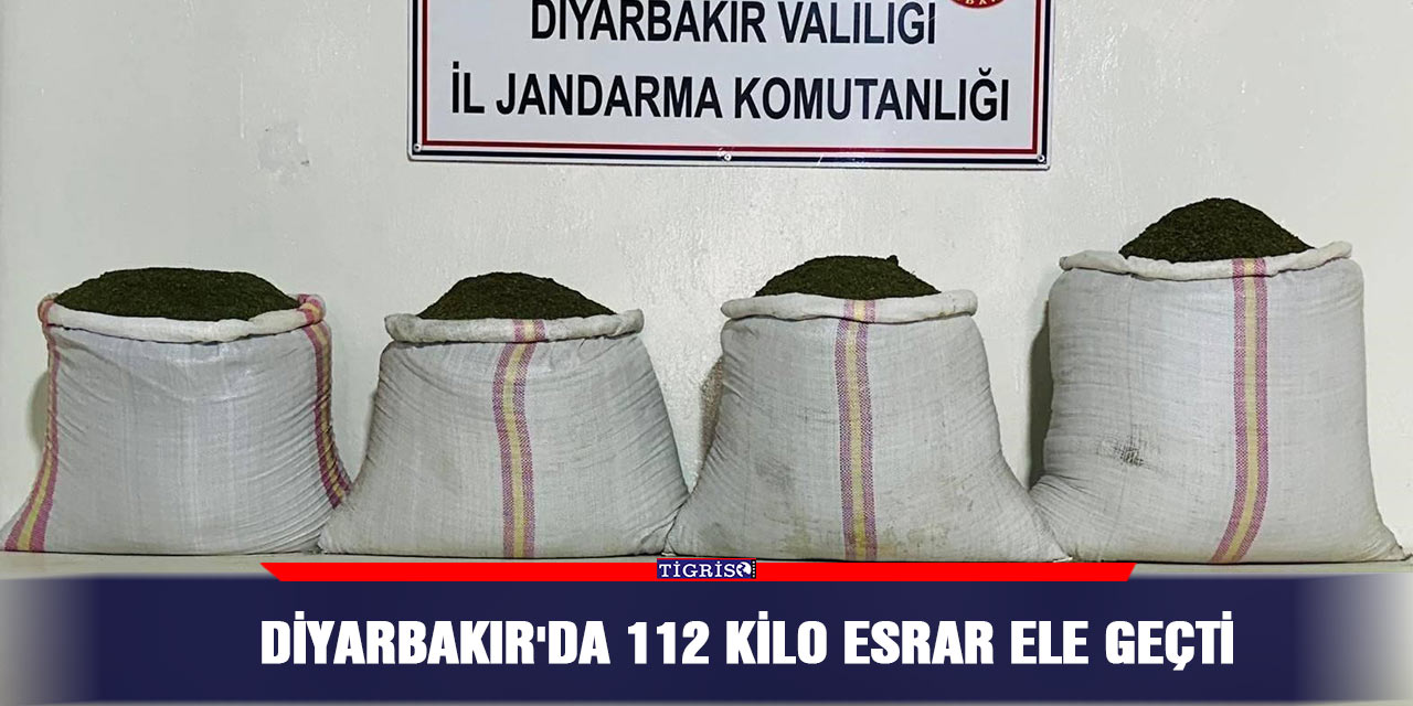 Diyarbakır'da 112 kilo esrar ele geçti
